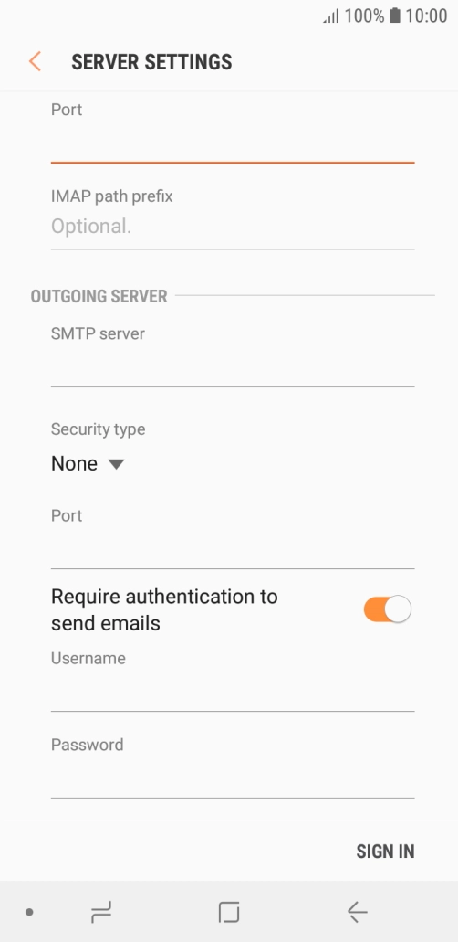 Press the field below 