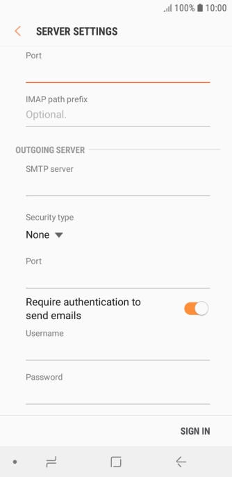Press the field below 