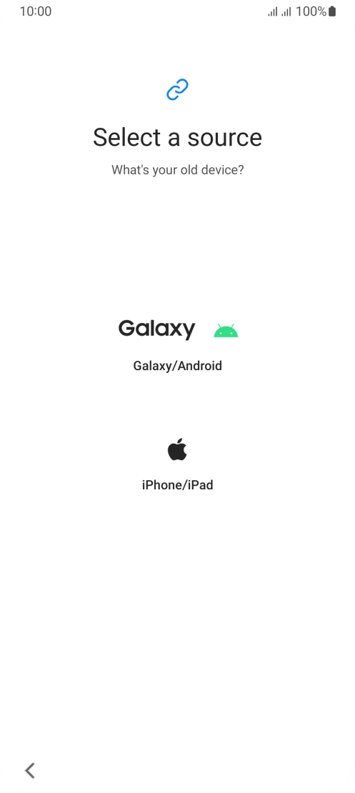 Press the required setting and follow the instructions on the screen to transfer the content from another phone.