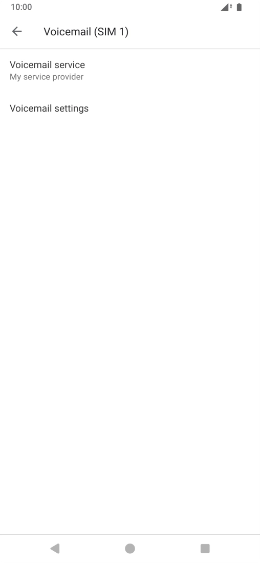 Press Voicemail settings.