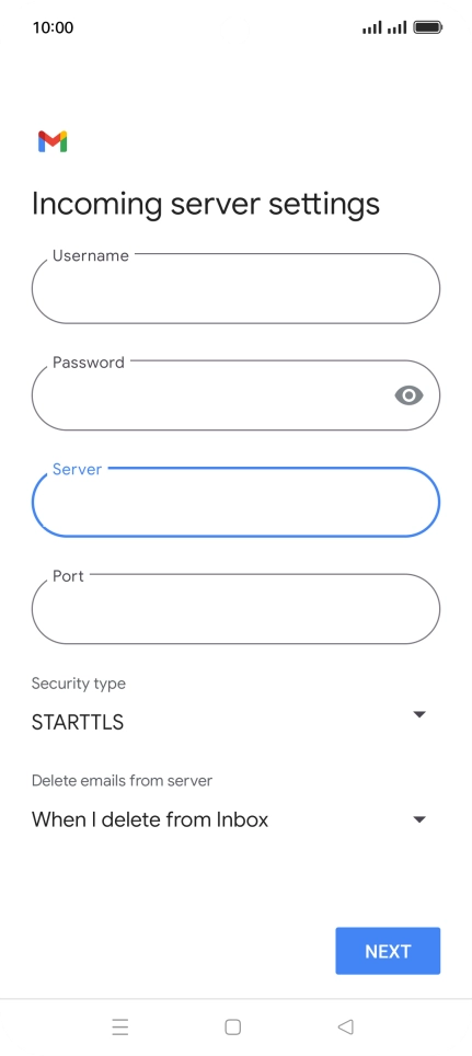 Press the field below 