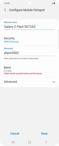 Press the field below 