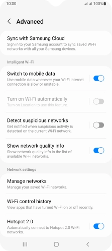 Press the indicator next to 