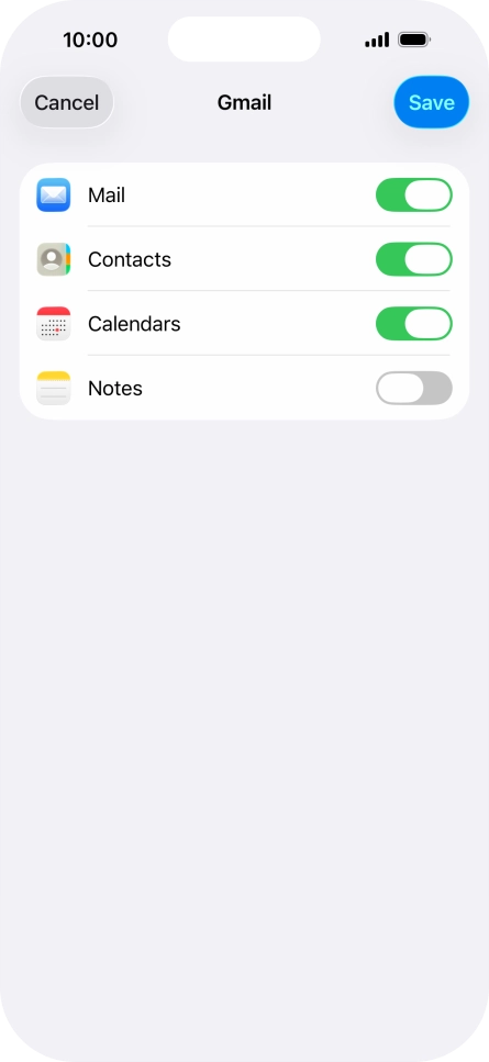 If this screen is displayed, you email account has been recognised and set up automatically. Follow the instructions on the screen to key in more information and finish setting up your phone.
