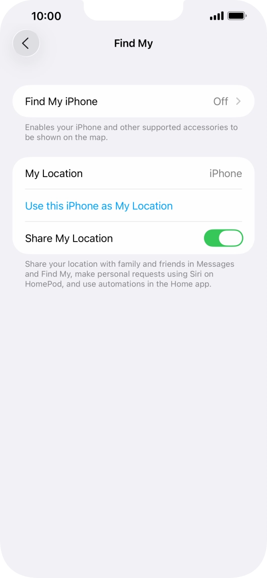Press Find My iPhone.