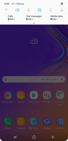 Press the settings icon.