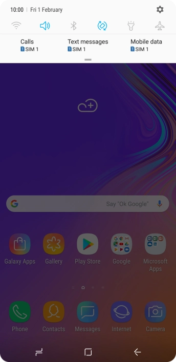 Press the settings icon.