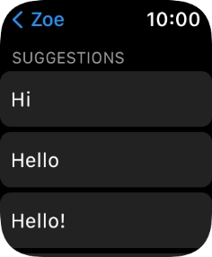 Press the required quick reply.