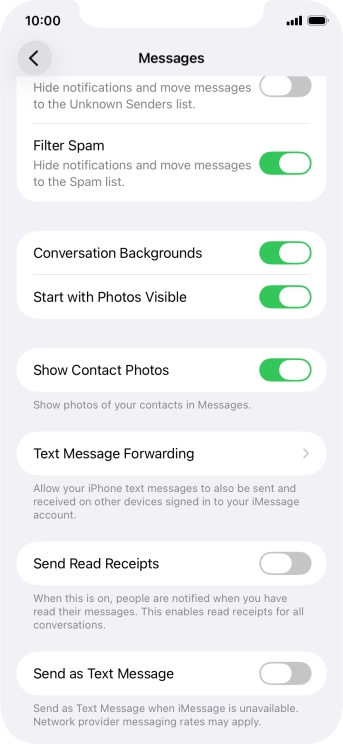 Press the indicator next to 