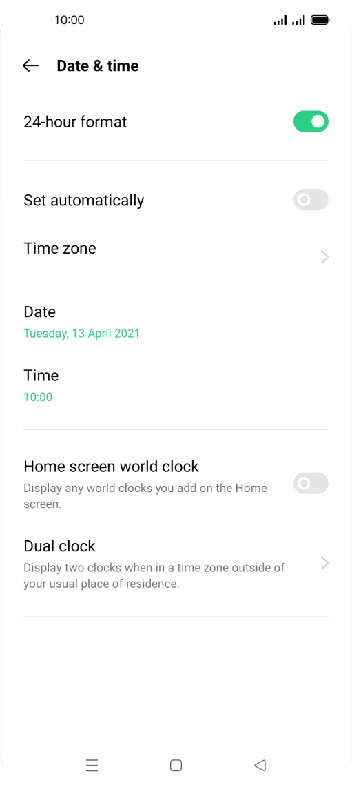 Press the indicator next to 