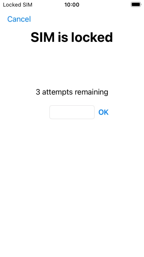 If your SIM is locked, key in your PIN and press OK. The default PIN is 1111.