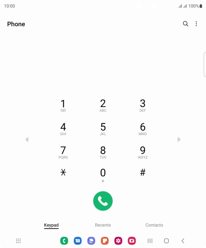Press the menu icon.