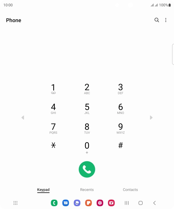 Press the menu icon.