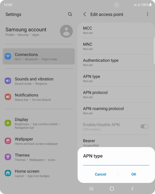 Key in mms and press OK.
