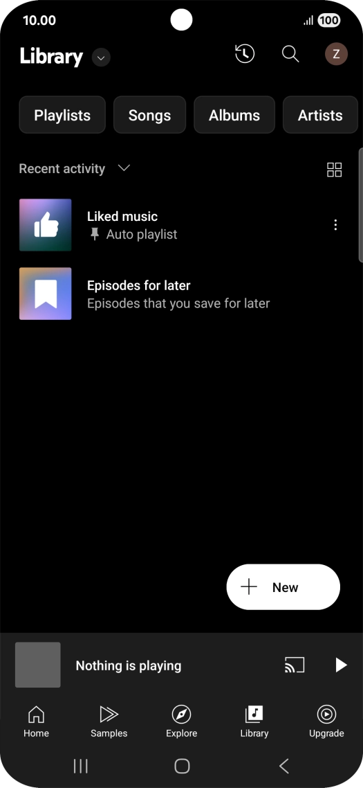 Press the drop down list.