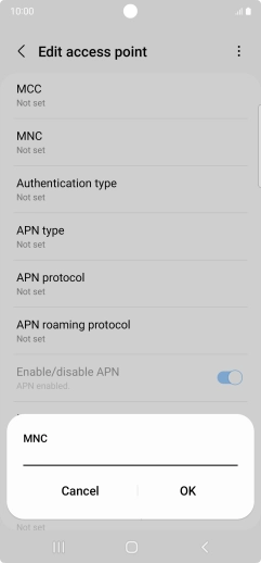 Key in 33 and press OK.