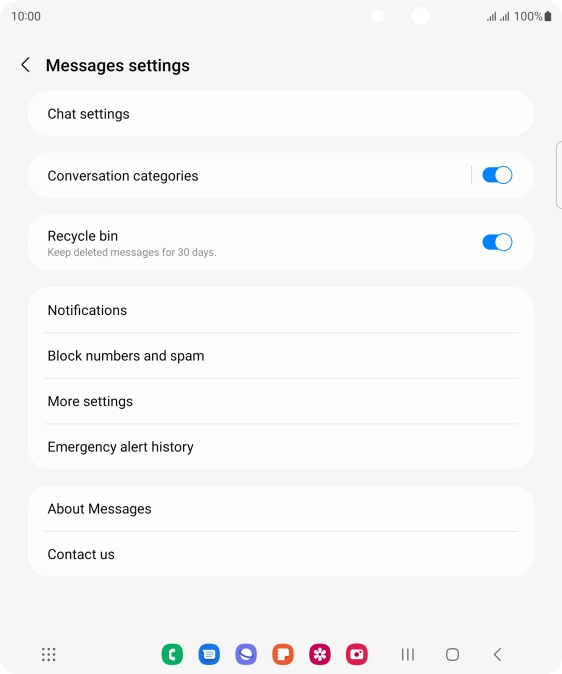 Press More settings.