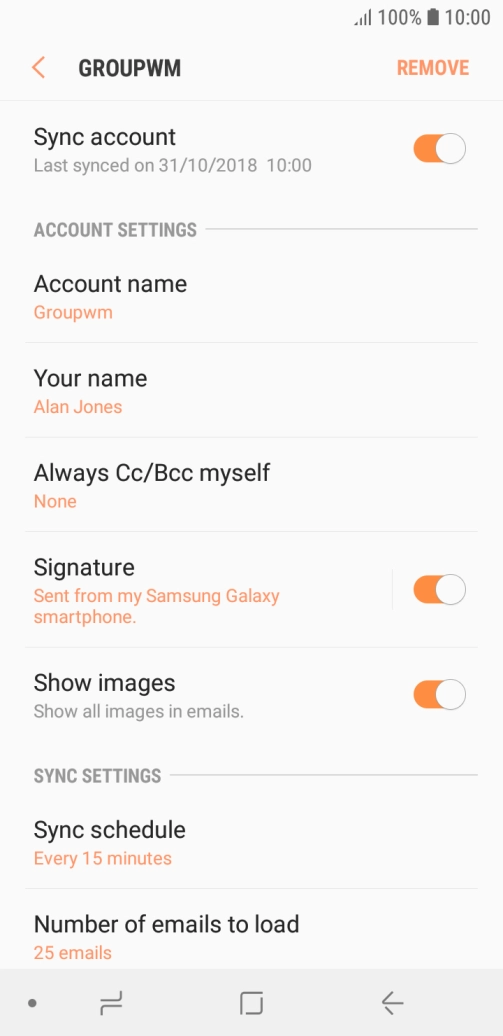 Press the indicator next to 
