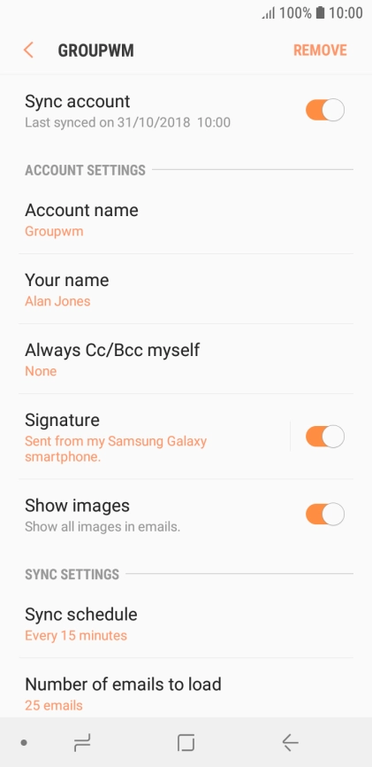 Press the indicator next to 