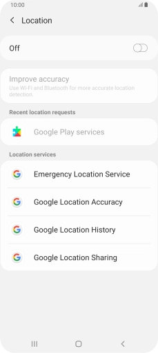 Press the indicator to turn the function on or off.