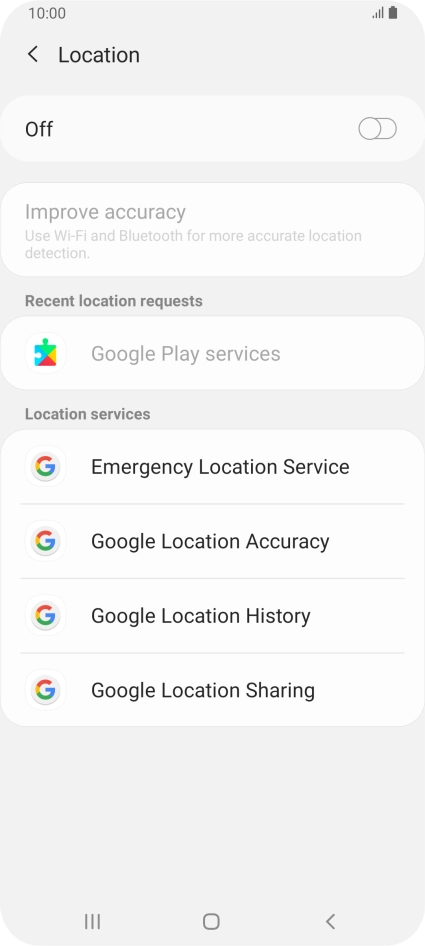 Press the indicator to turn the function on or off.