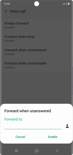 Key in +447953222222 and press Enable.