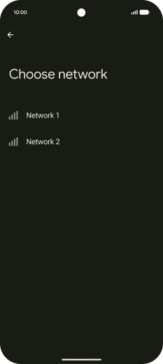 Press the required network.