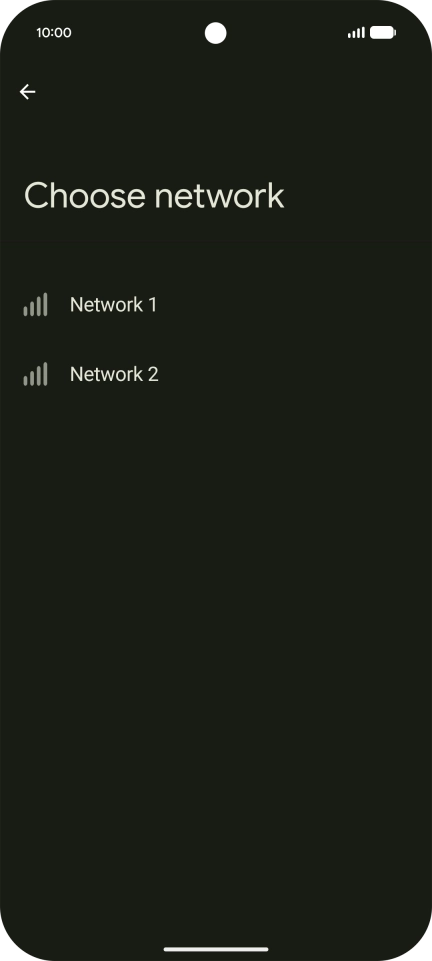 Press the required network.