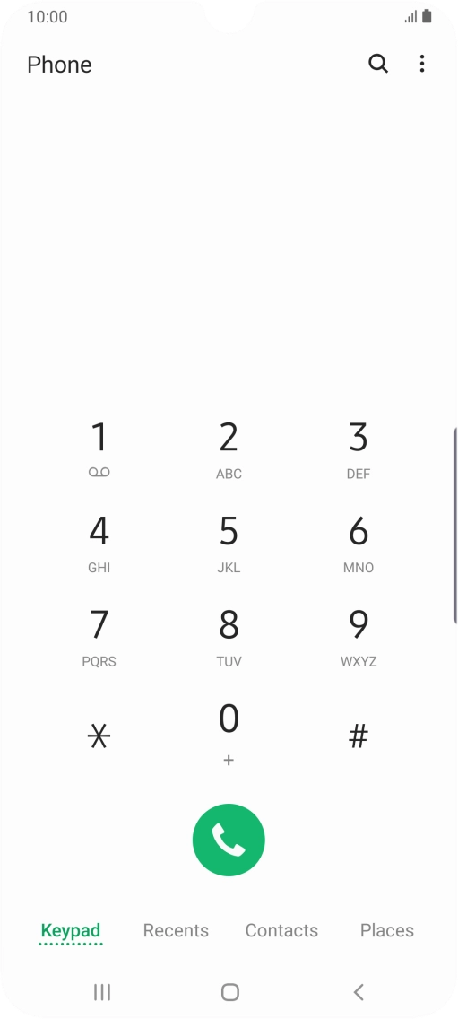 Press the menu icon.