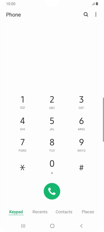 Press the menu icon.