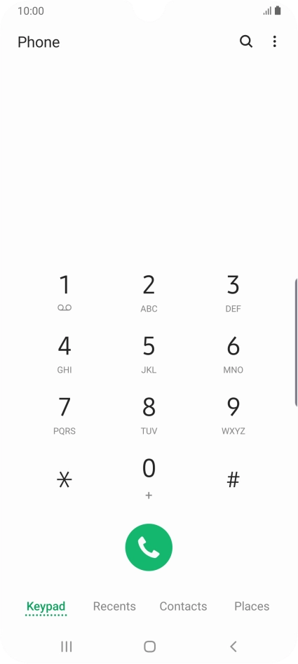 Press the menu icon.