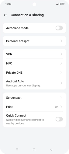 Press Personal hotspot.
