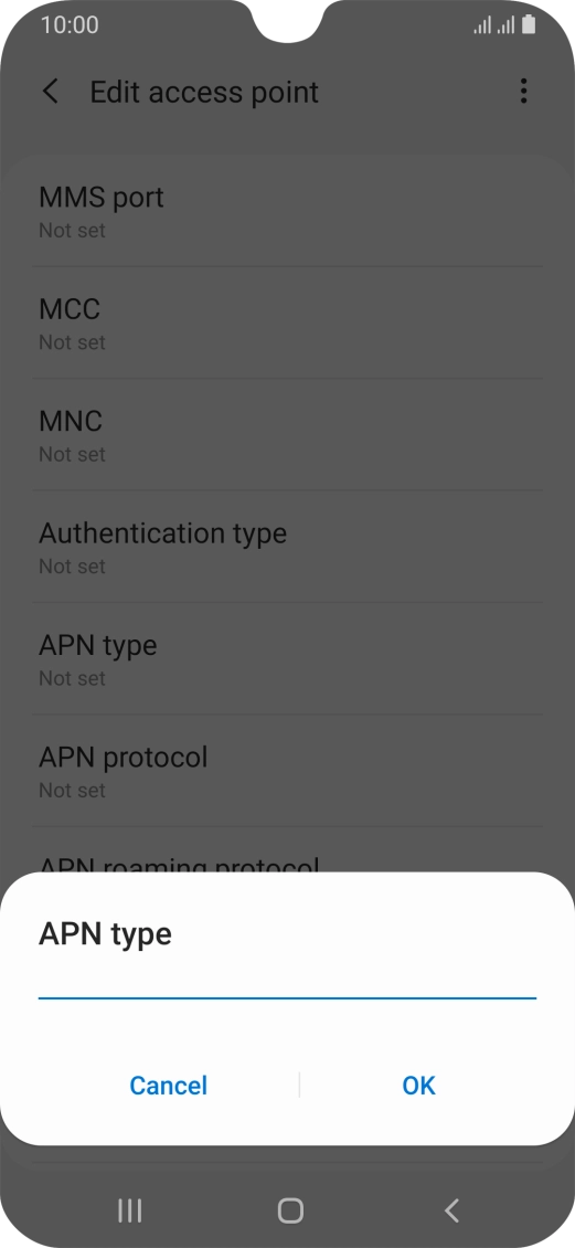 Key in mms and press OK.