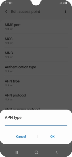 Key in mms and press OK.