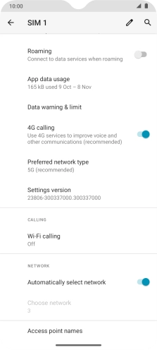 Press Access point names.