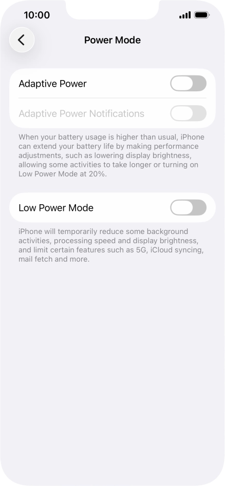 Press the indicator next to 