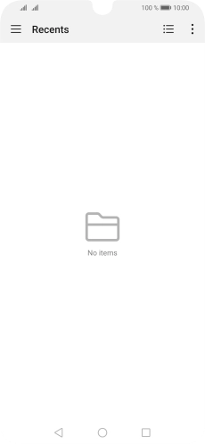 Slide your finger right starting from the left side of the screen.