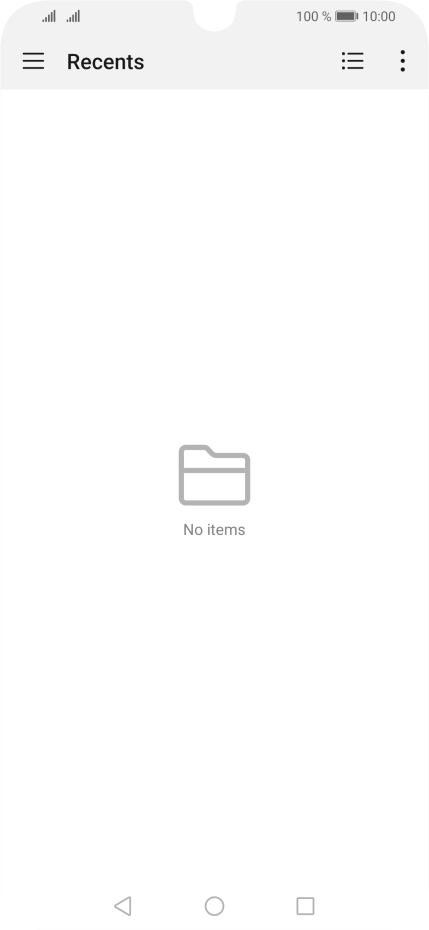 Slide your finger right starting from the left side of the screen.