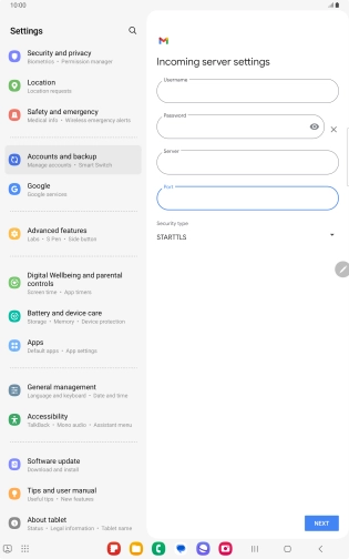 Press the drop down list below 