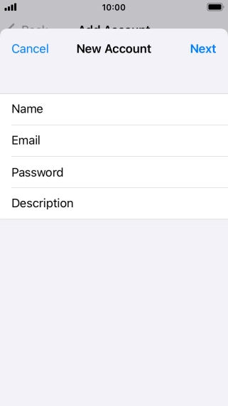 Press Description and key in the required name.
