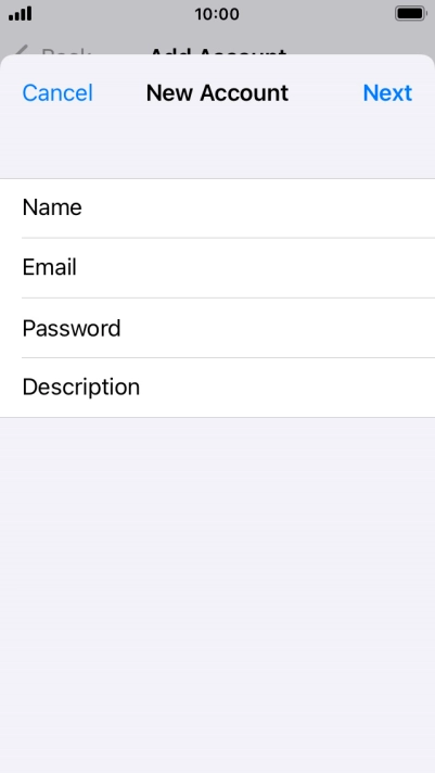 Press Description and key in the required name.