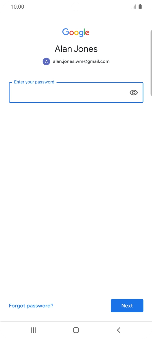 Press the field below 