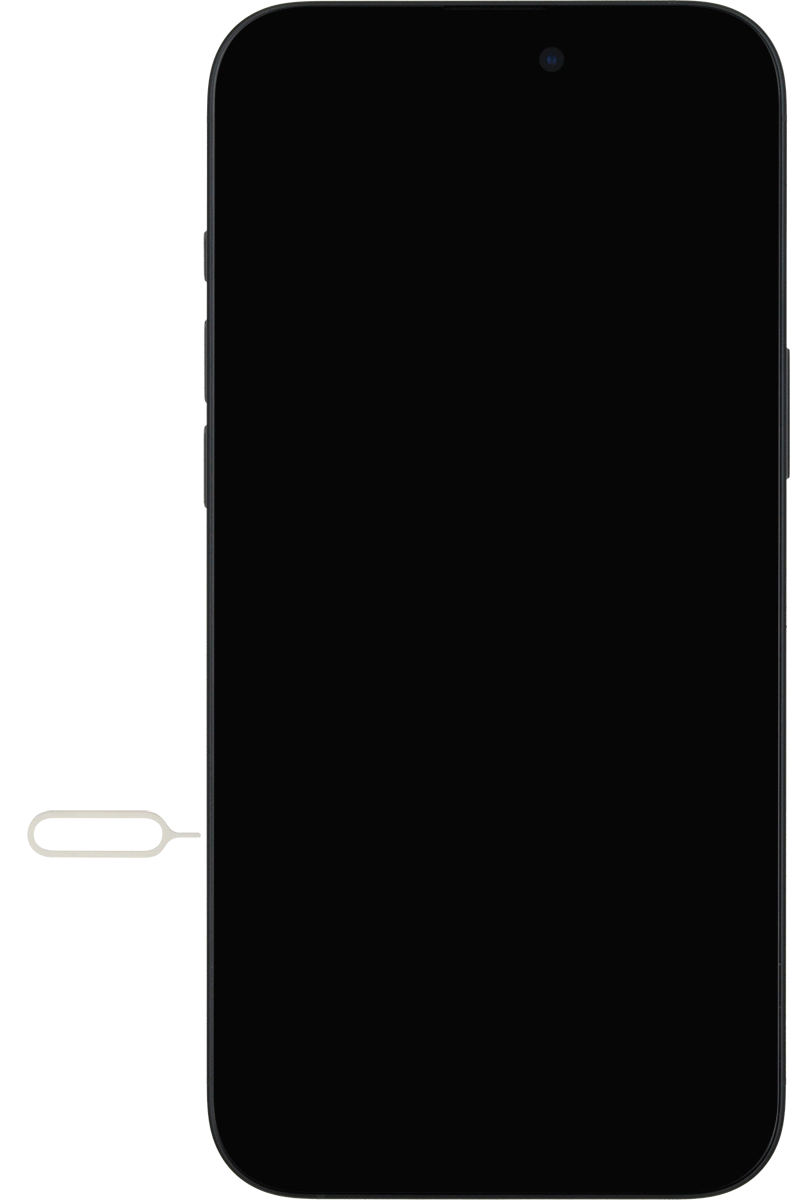 Find the opener for the SIM holder.