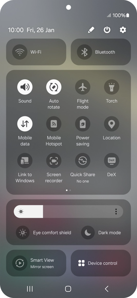 Press the settings icon.
