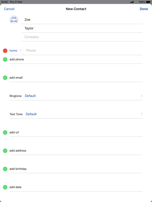 Press Phone and key in the required phone number.