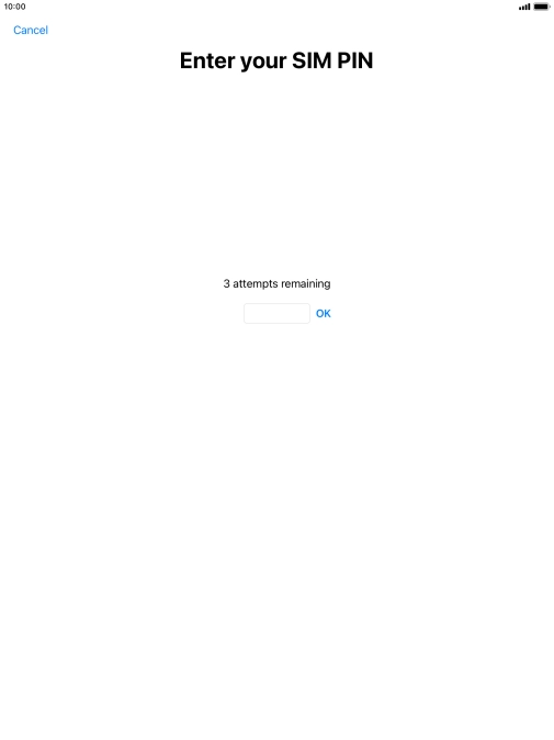 If your SIM is locked, key in your PIN and press OK. The default PIN is 1111.