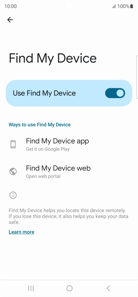 Press the Home key to return to the home screen.