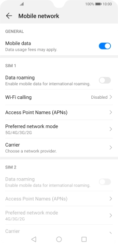 Press Access Point Names (APNs).