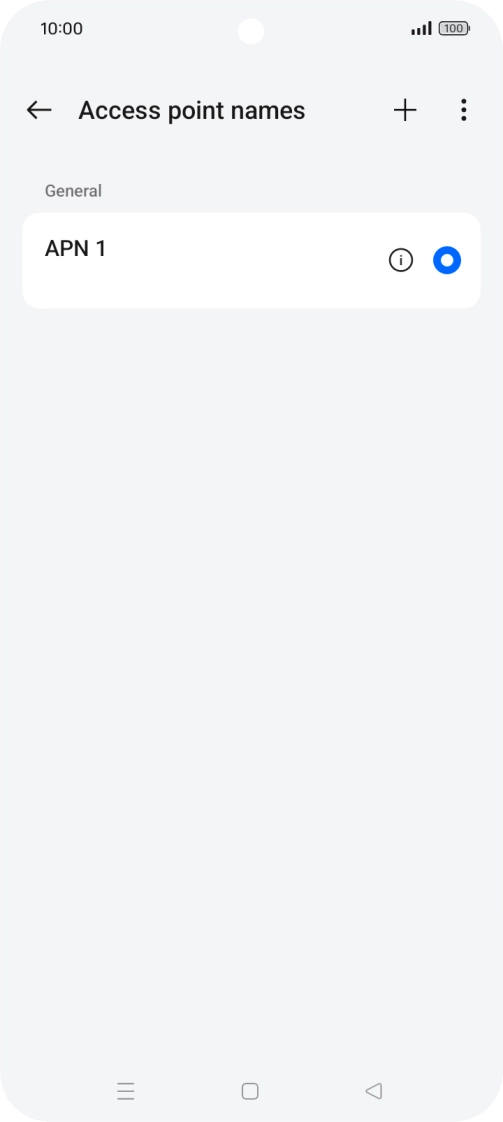 Press the new data connection icon.