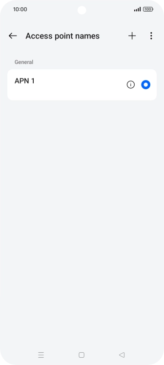 Press the new data connection icon.